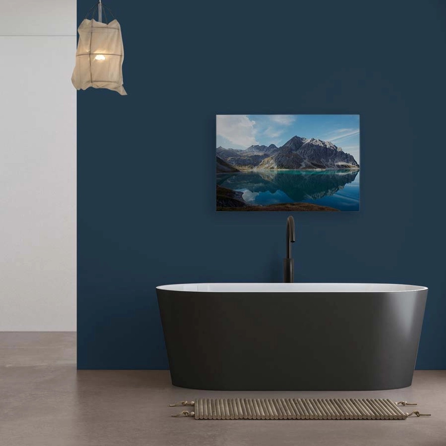 Bricoflor Leinwandbilder Mit Bergsee In 90 X 60 Cm Schlafzimmer Und Wohnzimmer Wandbild Mit Berglandschaft Und See Blau Bricoflor Leinwandbilder Mit Bergsee In 90 X 60 Cm Schlafzimmer Und Wohnzimmer Wandbild Mit Berglandschaft Und See Blau von Bricoflor