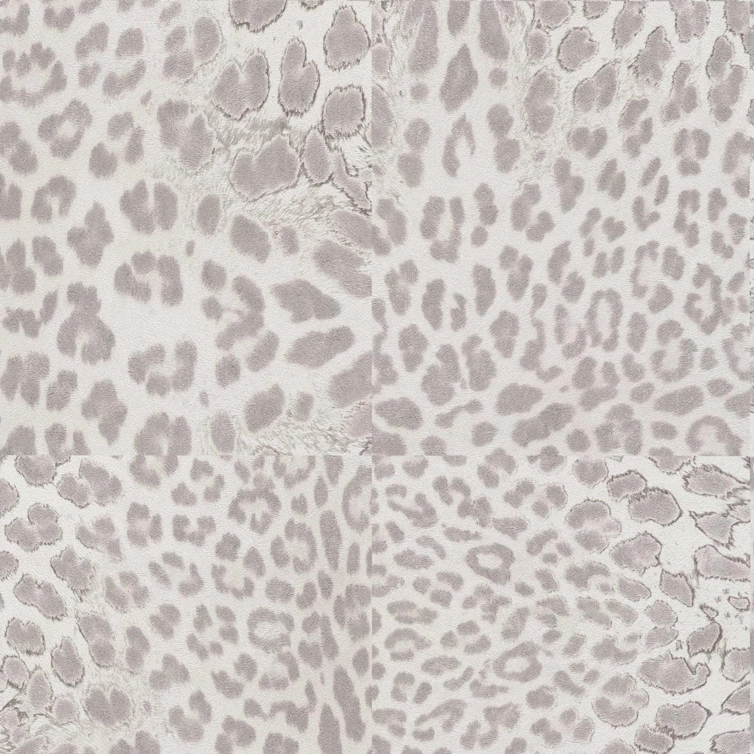 Bricoflor Leoparden Tapete Grau Weiß Elegant für Schlafzimmer und Badezimmer animal Print Vliestapete mit Metallic Effekt von Bricoflor