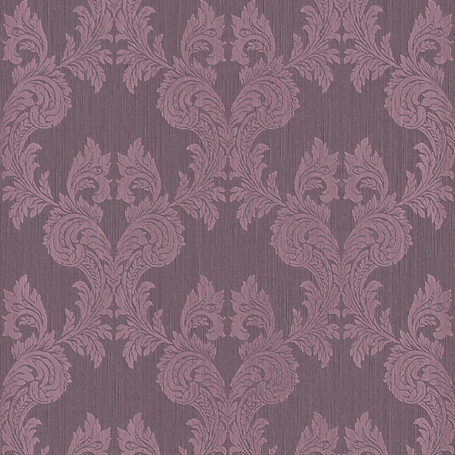 Bricoflor Lila Ornament Tapete Dunkle Vlies Textiltapete mit Barock Muster in Violett Elegante Textil Vliestapete mit Rokoko Design für Wohnzimmer von Bricoflor