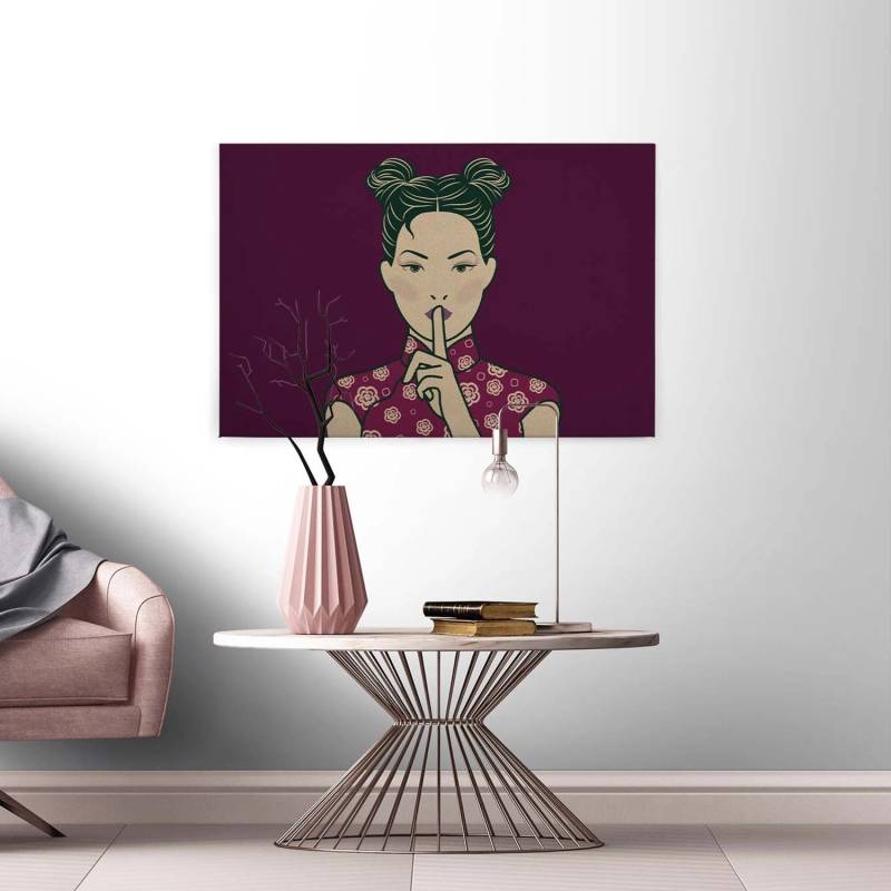 Bricoflor Lila Wandbild Japan Motiv Pop Art Leinwand Bild Im Asiatischen Stil Für Schlaf Und Wohnzimmer Ausgefallenes Leinwandbild Mit Manga Design von Bricoflor