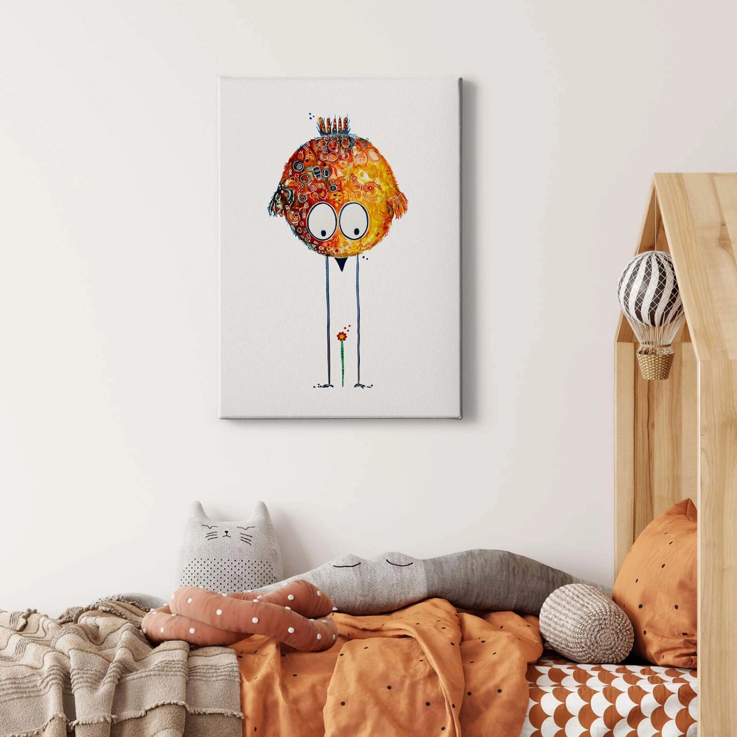 Bricoflor Lustiges Bild Mit Vogel Moderne Kunst Leinwand Bild Mit Tier Motiv Und Blume Kinderzimmer Und Wohnzimmer Leinwandbild In Orange Und Gelb Bricoflor Lustiges Bild Mit Vogel Moderne Kunst Leinwand Bild Mit Tier Motiv Und Blume Kinderzimmer Und Wohnzimmer Leinwandbild In Orange Und Gelb von Bricoflor