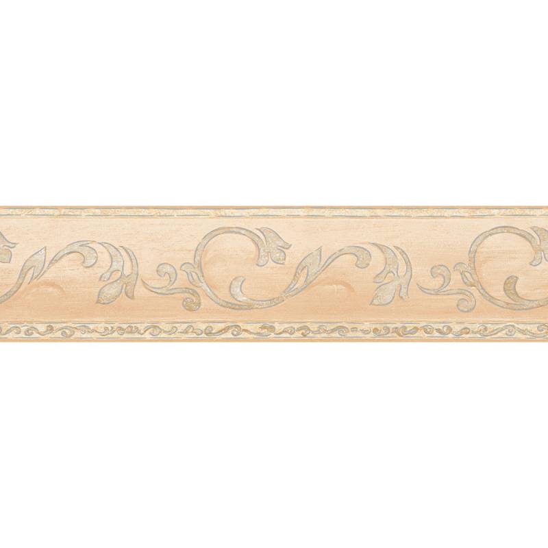Bricoflor Mediterrane Tapetenbordüre mit Ornament in Beige Terracotta Küchen und Wohnzimmer Bordüre Selbstklebend Vlies Wandbordüre mit Vinyl von Bricoflor