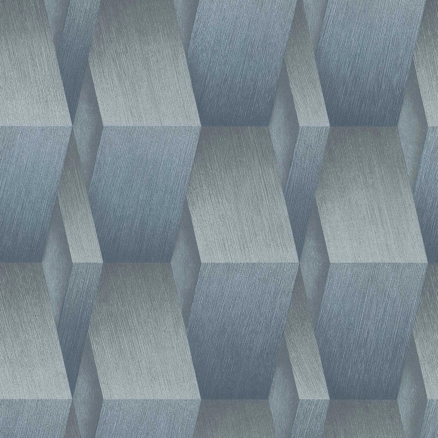 Bricoflor Moderne Tapete mit Metallic Effekt in 3D Optik Dreidimensionale Vliestapete Geometrisch für Schlafzimmer Vlies Mustertapete in Silber von Bricoflor
