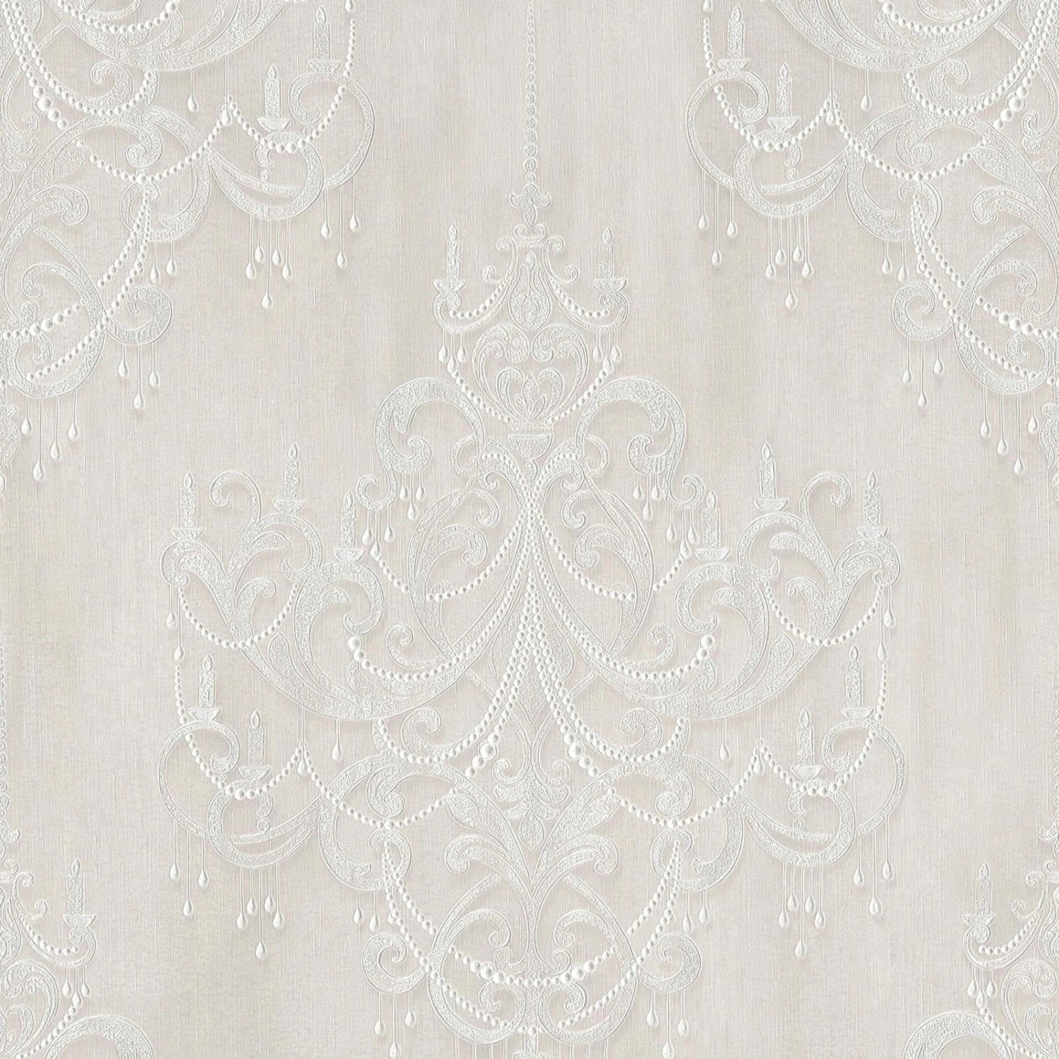Bricoflor Neobarock Tapete Grau Silber Elegante Vliestapete mit Kronleuchter Muster für Ess und Schlafzimmer Romantische Barock Wandtapete mit Vinyl von Bricoflor
