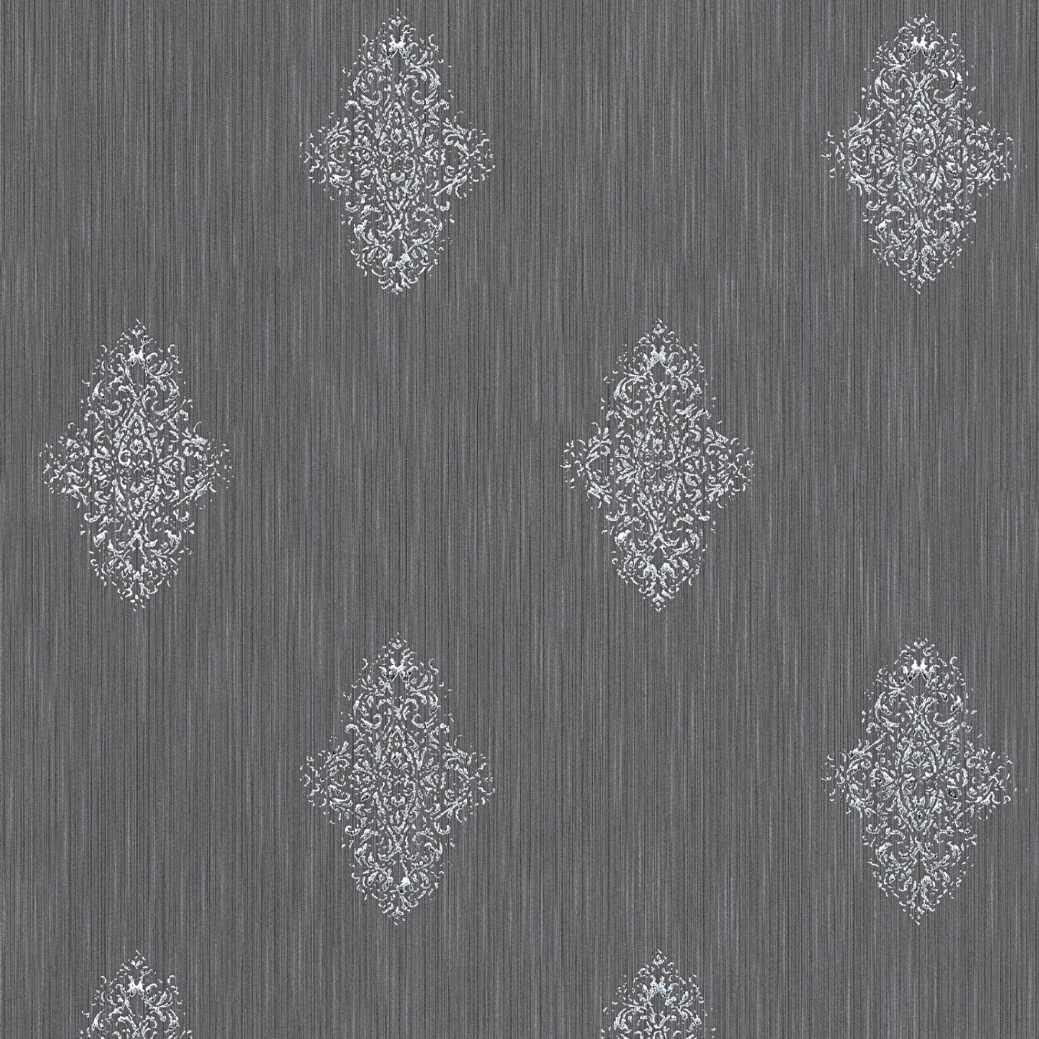 Bricoflor Neobarock Tapete in anthrazit Graue Ornament Tapete mit Muster und Silber Glitzer Effekt Wohn und Schlafzimmer Textiltapete im Barock Stil Bricoflor Neobarock Tapete in anthrazit Graue Ornament Tapete mit Muster und Silber Glitzer Effekt Wohn und Schlafzimmer Textiltapete im Barock Stil von Bricoflor