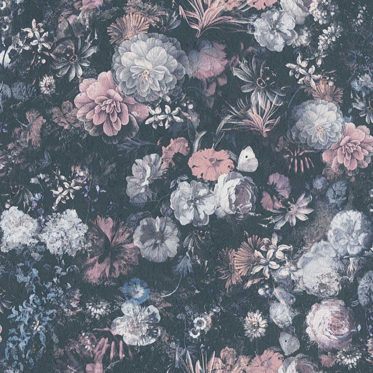 Bricoflor Nostalgische Tapete mit Blumen Vintage Vliestapete Englisch mit Pfingstrosen und Schmetterling Vlies Blumentapete Grau Rosa für Schlafzimmer Bricoflor Nostalgische Tapete mit Blumen Vintage Vliestapete Englisch mit Pfingstrosen und Schmetterling Vlies Blumentapete Grau Rosa für Schlafzimmer von Bricoflor
