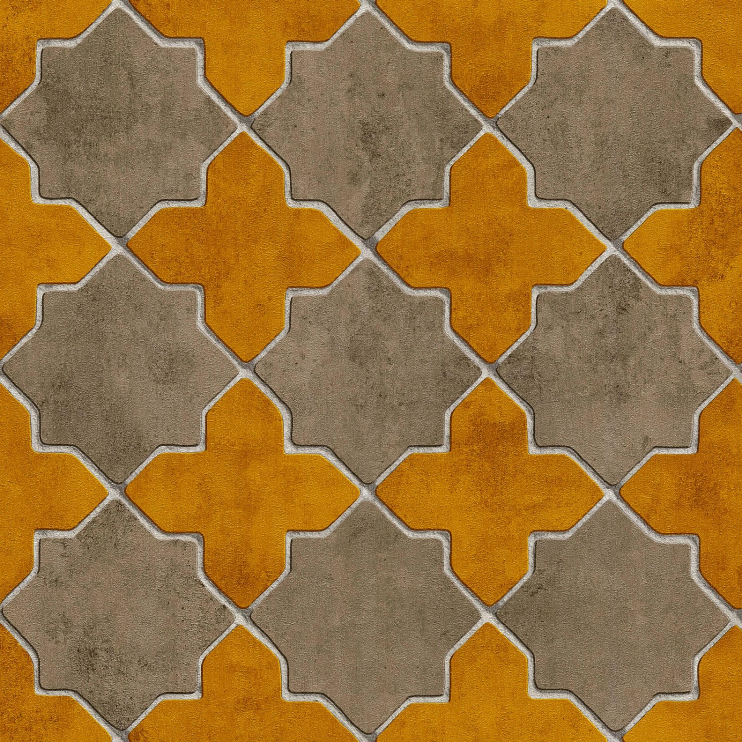 Bricoflor Orient Vliestapete in Orange Ocker Keramik Tapete Orientalisch Ideal für Küche Marokkanisch Arabische Mosaik Fliesentapete mit Vinyl von Bricoflor