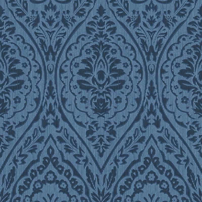 Bricoflor Ornament Tapete Blau Elegante Vlies Textiltapete mit Barock Muster Floral Dunkelblaue Textil Vliestapete für Landhaus Ess und Wohnzimmer Bricoflor Ornament Tapete Blau Elegante Vlies Textiltapete mit Barock Muster Floral Dunkelblaue Textil Vliestapete für Landhaus Ess und Wohnzimmer von Bricoflor