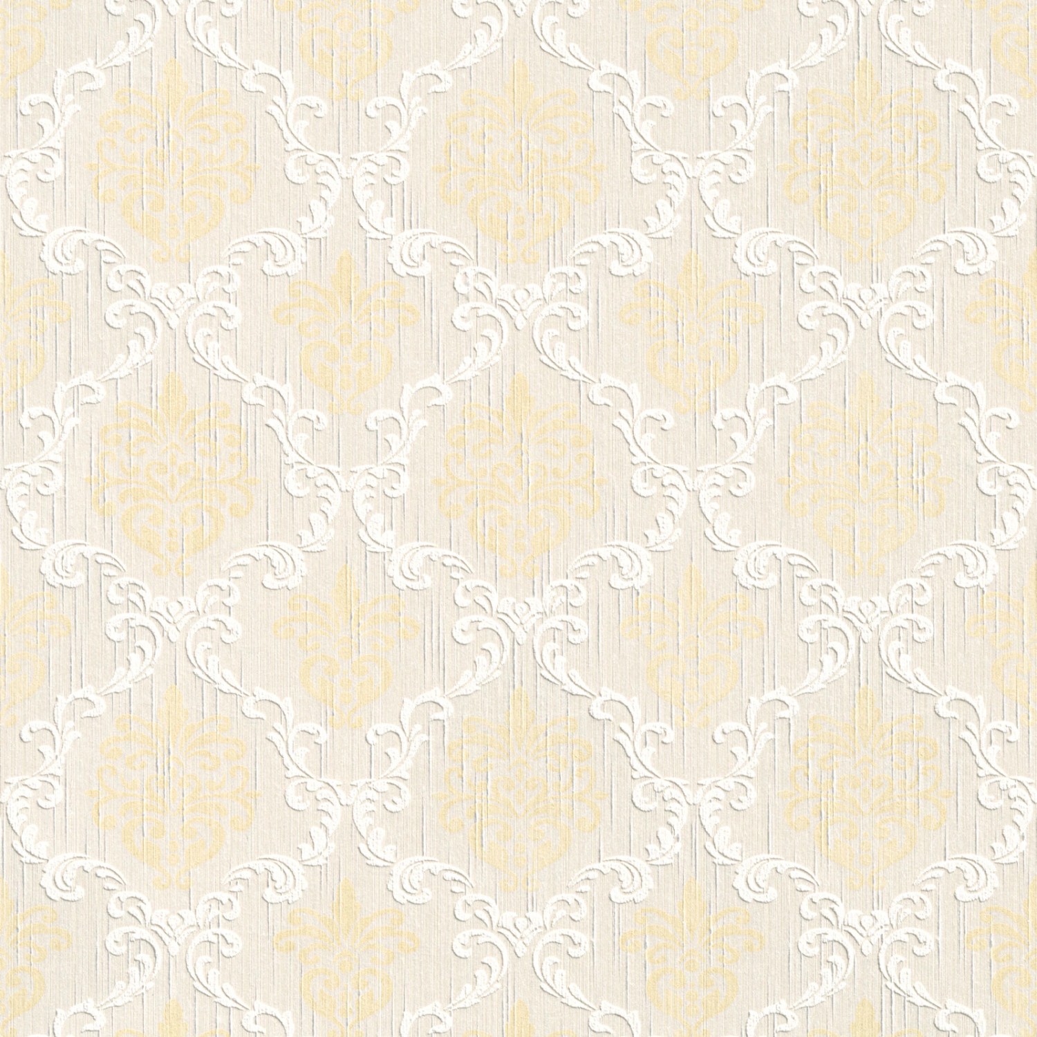 Bricoflor Ornament Vliestapete in Creme Rose Helle Vlies Textiltapete Elegant für Schlafzimmer und Esszimmer Barock Vliestapete mit Textil Ornamenten von Bricoflor