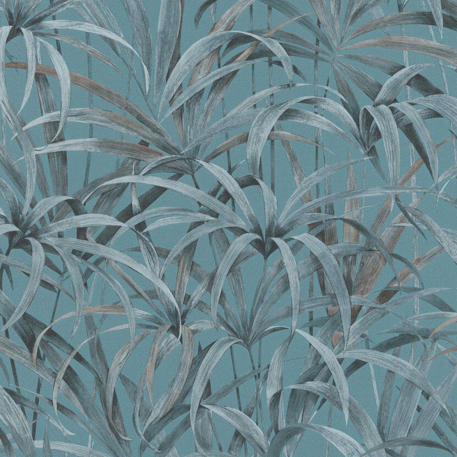 Bricoflor Palmen Tapete in Petrol Blau Moderne Vliestapete mit Palmenblätter Muster Dunkelblaue Wandtapete mit Blätter Design für Schlafzimmer von Bricoflor