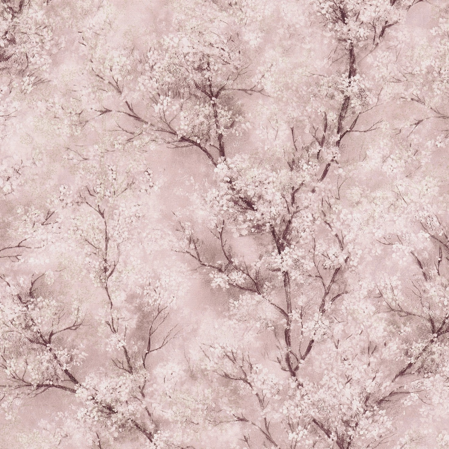 Bricoflor Rosa Tapete Kirschblüten Altrosa Vliestapete mit Kirschblütenzweig Japanisch Asiatische Vlies Blumentapete in Pastellfarben für Schlafzimmer von Bricoflor