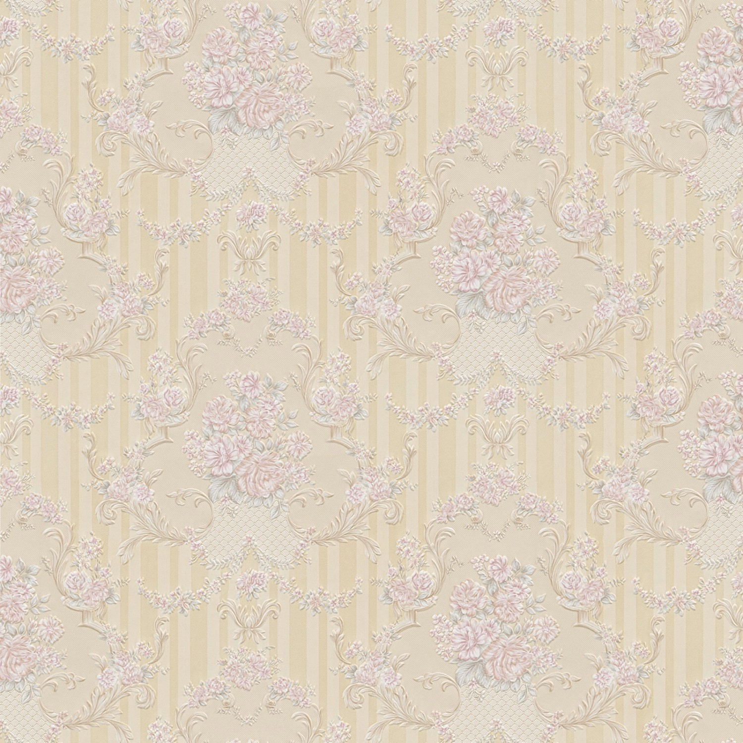 Bricoflor Rosen Tapete im Shabby Chic Romantische Papiertapete mit Blumen und Streifen in Creme Rosa Papier Barocktapete mit Rosenmuster Gestreift Bricoflor Rosen Tapete im Shabby Chic Romantische Papiertapete mit Blumen und Streifen in Creme Rosa Papier Barocktapete mit Rosenmuster Gestreift von Bricoflor