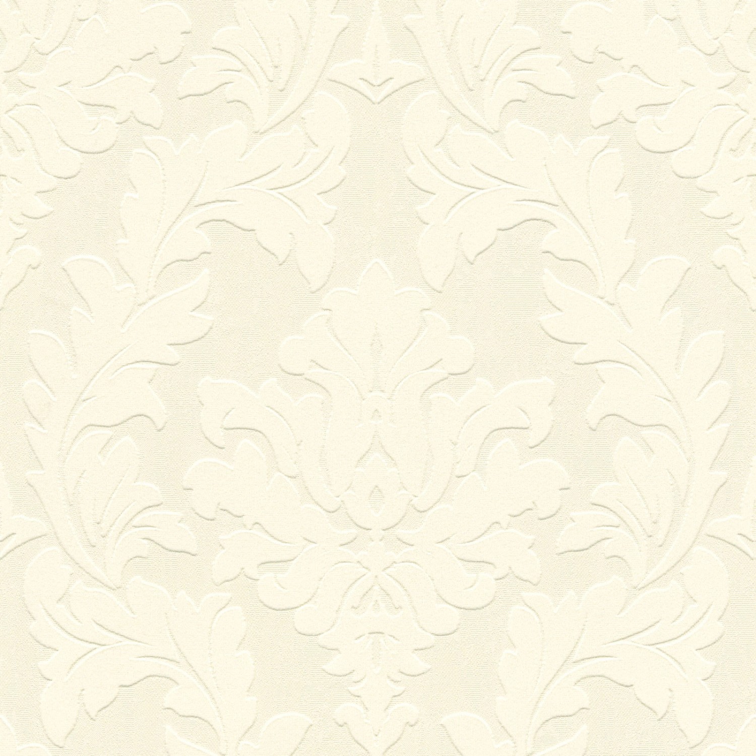 Bricoflor Samt Tapete in Creme Weiß Barock Vliestapete mit Flock Muster Ideal für Schlafzimmer und Wohnzimmer Elegante Ornament Wandtapete mit Vinyl von Bricoflor