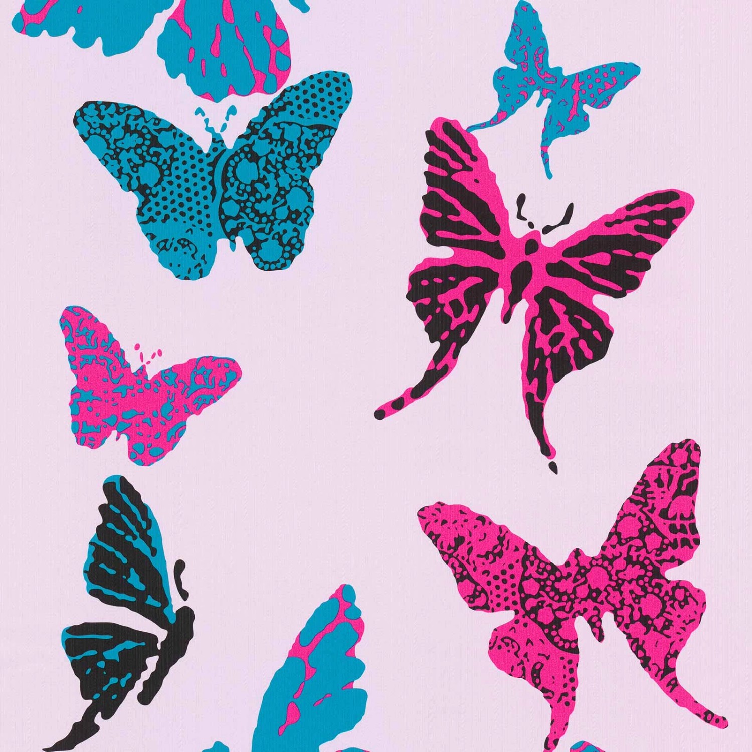 Bricoflor Schmetterling Tapete für Mädchenzimmer Kindertapete in Pink und Blau Tier Tapete Ideal für Kinderzimmer Von Mädchen von Bricoflor
