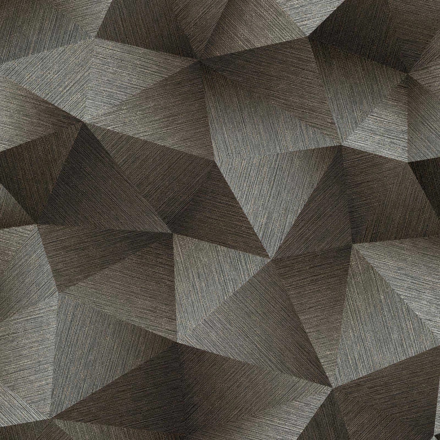 Bricoflor Schwarze Tapete Grafisches Muster Metallic Vliestapete mit Dreieck Muster Vlies Mustertapete Geometrisch Ideal für Büro und Wohnzimmer von Bricoflor
