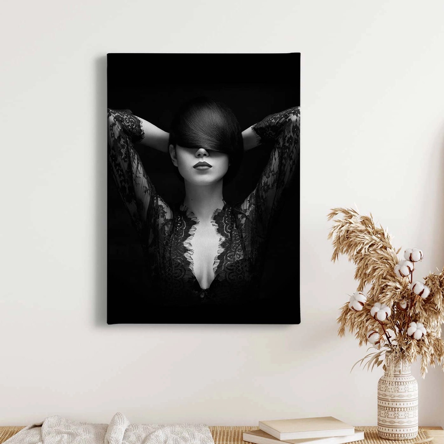 Bricoflor Schwarzweiß Fotografie Leinwandbild Modernes Wandbild In Schwarz Weiß Schlafzimmer Und Wohnzimmer Bild Mit Frau Im Hochformat Bricoflor Schwarzweiß Fotografie Leinwandbild Modernes Wandbild In Schwarz Weiß Schlafzimmer Und Wohnzimmer Bild Mit Frau Im Hochformat von Bricoflor