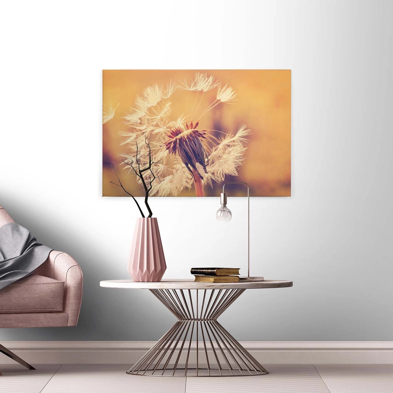Bricoflor Sommer Leinwand Mit Pusteblume Flur Und Schlafzimmer Wandbild In Orange Und Braun Canvas Leinwand Im Querformat Auf Keilrahmen Bricoflor Sommer Leinwand Mit Pusteblume Flur Und Schlafzimmer Wandbild In Orange Und Braun Canvas Leinwand Im Querformat Auf Keilrahmen von Bricoflor