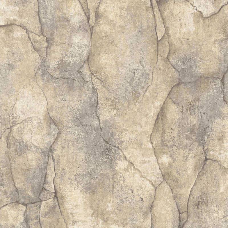 Bricoflor Stein Tapete im Used Look Braune Vliestapete in Marmor Steinoptik Vlies Steintapete in Marmoroptik für Wohnzimmer und Flur von Bricoflor