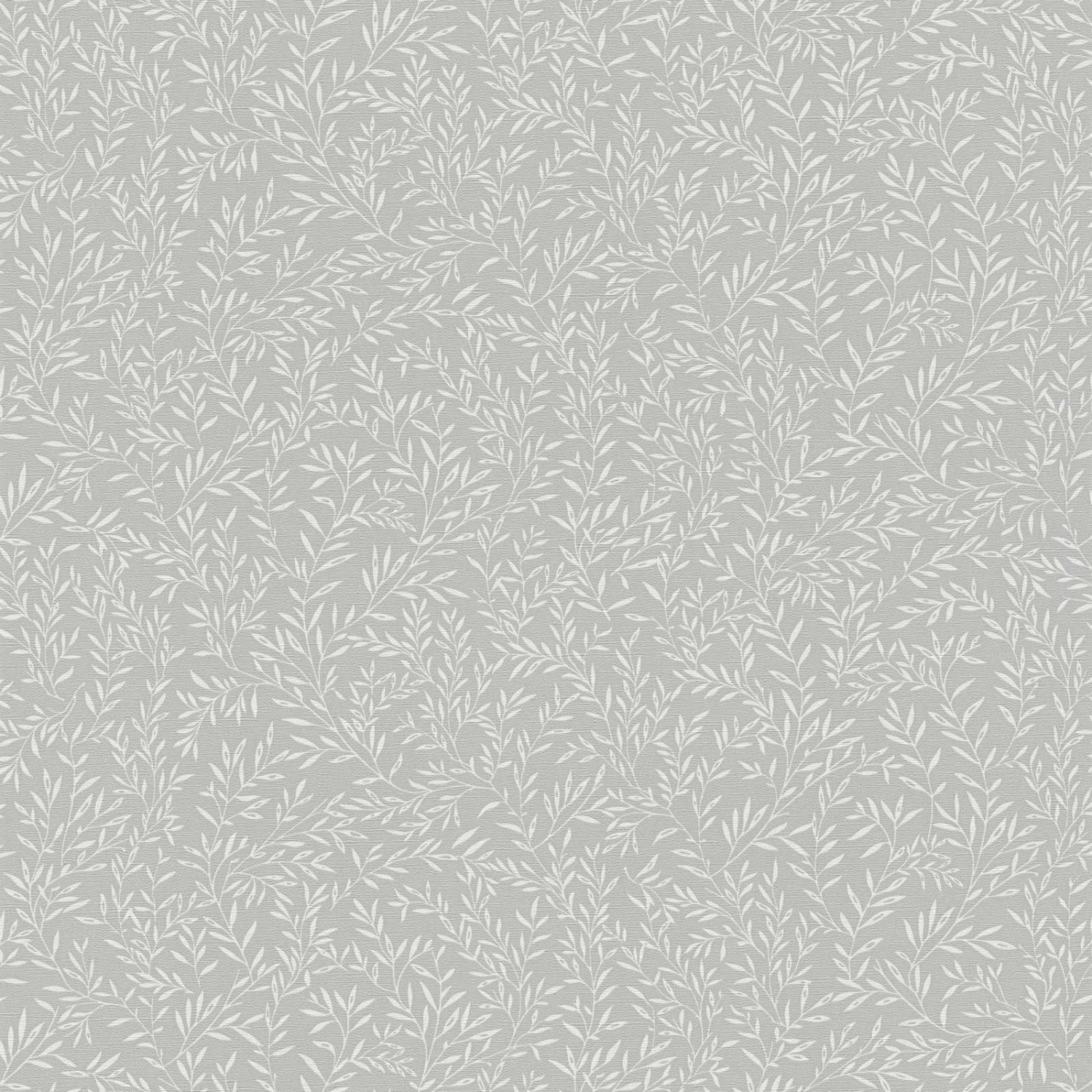 Bricoflor Tapete Blätter Ranken in Grau Weiß Landhausstil Vliestapete Floral Ideal für Schlafzimmer und Küche Vintage Blumentapete von Bricoflor