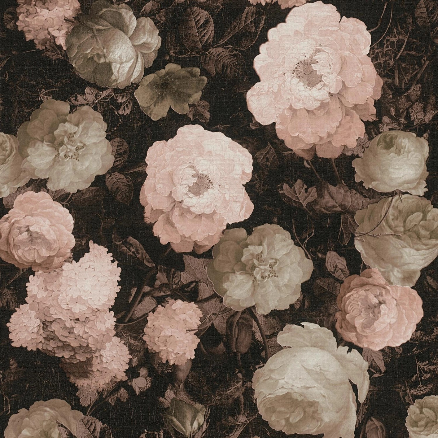 Bricoflor Tapete mit Rosen im Vintage Stil Vlies Rosentapete Altrosa Kunst Vliestapete mit Blumen Ideal für Schlafzimmer von Bricoflor