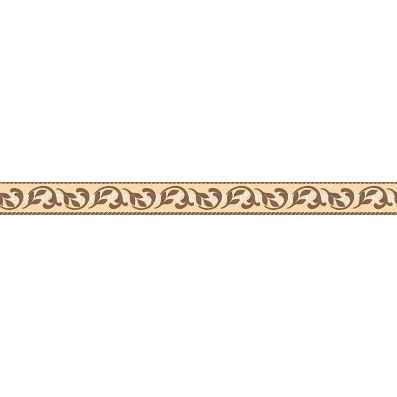 Bricoflor Tapeten Bordüre im Mediterranen Stil Ornament Tapetenborte für Wohnzimmer und Esszimmer Selbstklebende Bordüre in Terracotta und Rot von Bricoflor