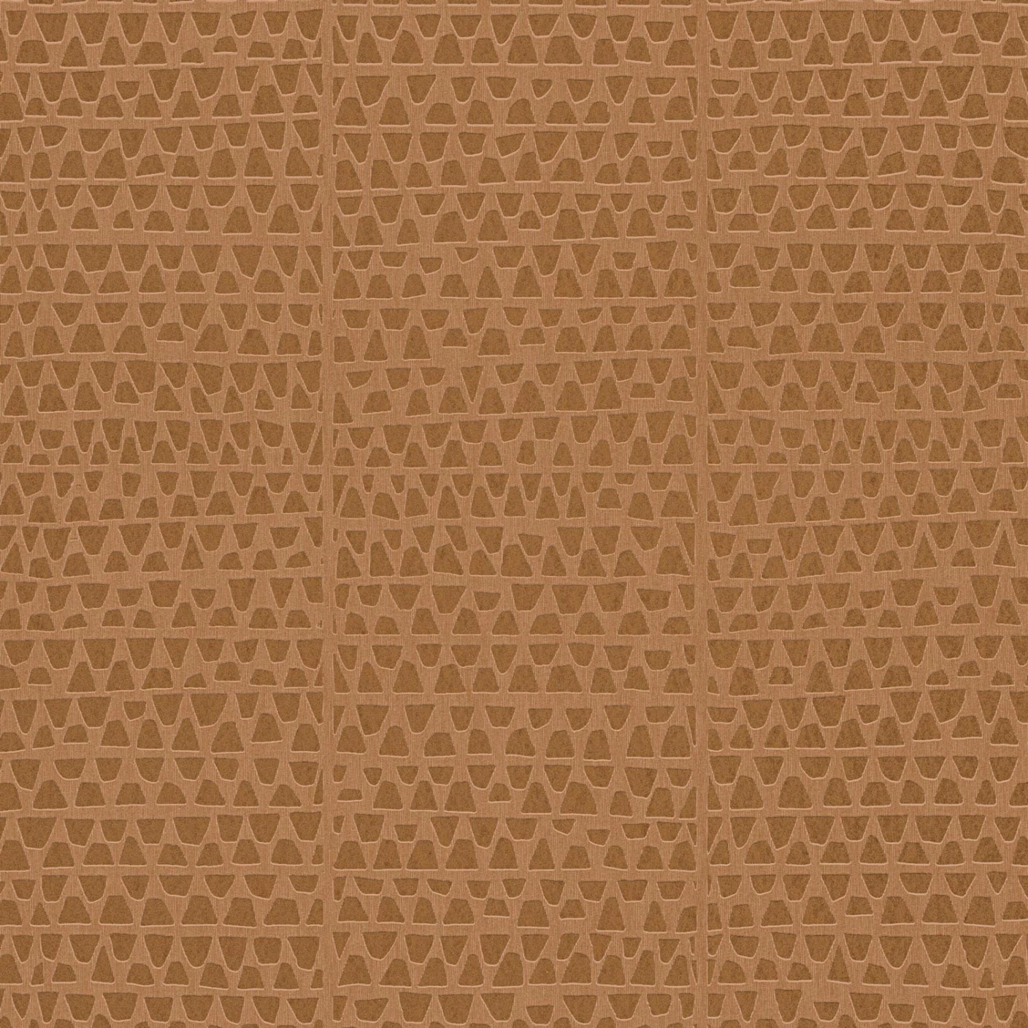 Bricoflor Terracotta Tapete im Ethno Chic Afrikanische Vliestapete mit Vinyl in Orange Braun Boho Wandtapete für Wohnzimmer und Esszimmer von Bricoflor