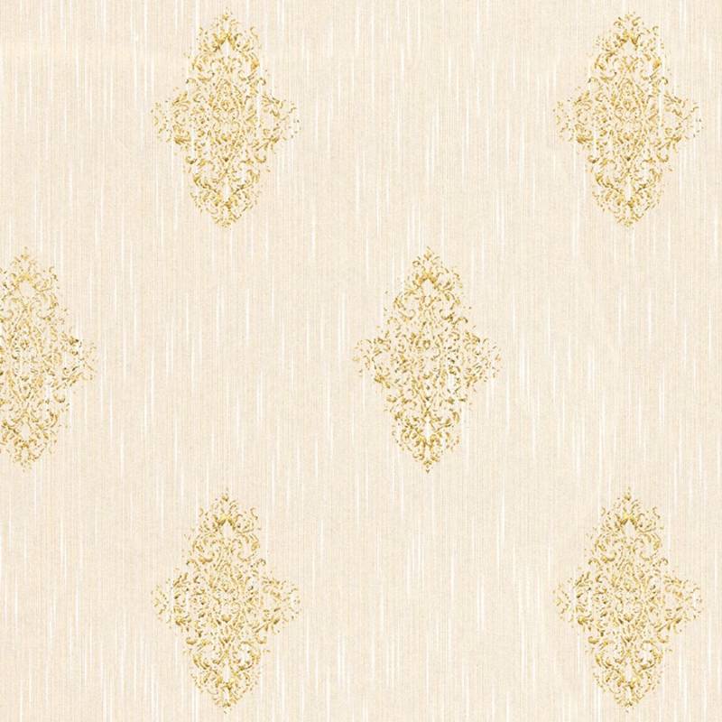 Bricoflor Textiltapete mit Gold Glitzer Effekt Barock Tapete in Hellrosa für Schlafzimmer und Esszimmer Textil Vliestapete mit Elegantem Ornament von Bricoflor