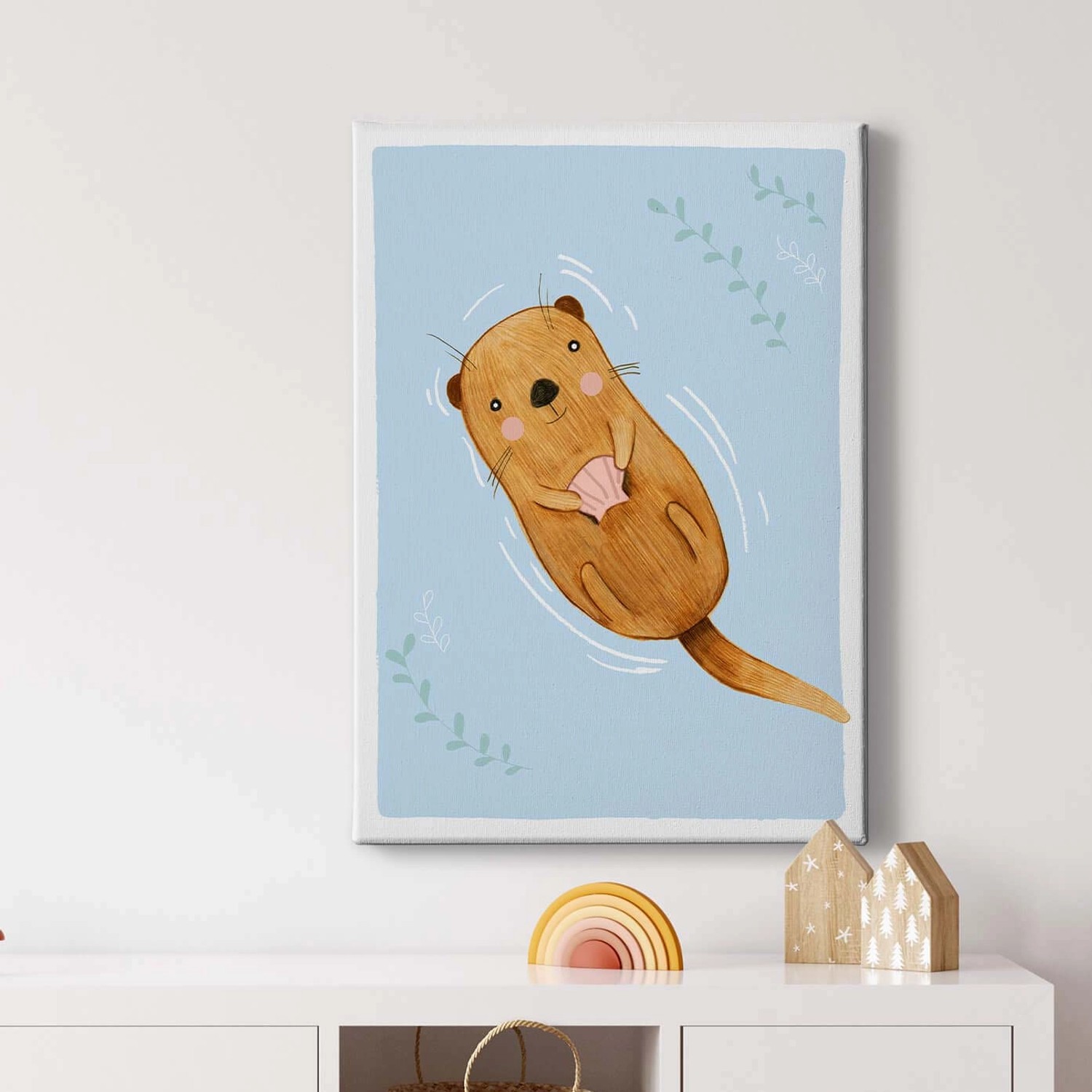 Bricoflor Tier Bild Mit Biber Kinderzimmer Wandbild In Hellblau Und Braun Für Jungen Und Mädchen Niedliches Bild Mit Otter Motiv Auf Leinwand Bricoflor Tier Bild Mit Biber Kinderzimmer Wandbild In Hellblau Und Braun Für Jungen Und Mädchen Niedliches Bild Mit Otter Motiv Auf Leinwand von Bricoflor
