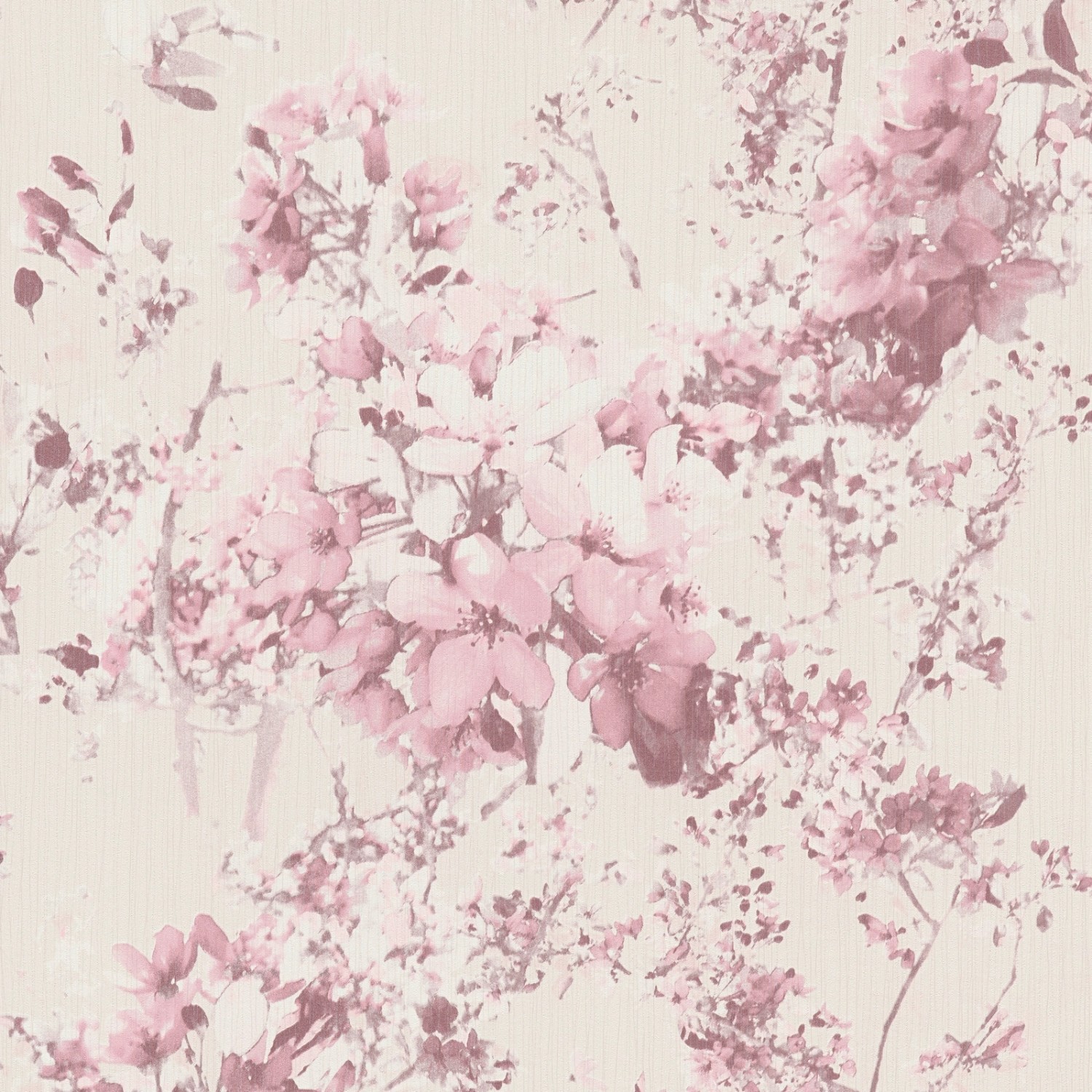 Bricoflor Vintage Tapete mit Blumen Rosa Vliestapete mit Kirschblüten für Schlafzimmer im Landhausstil Altrosa Blumentapete Romantisch von Bricoflor