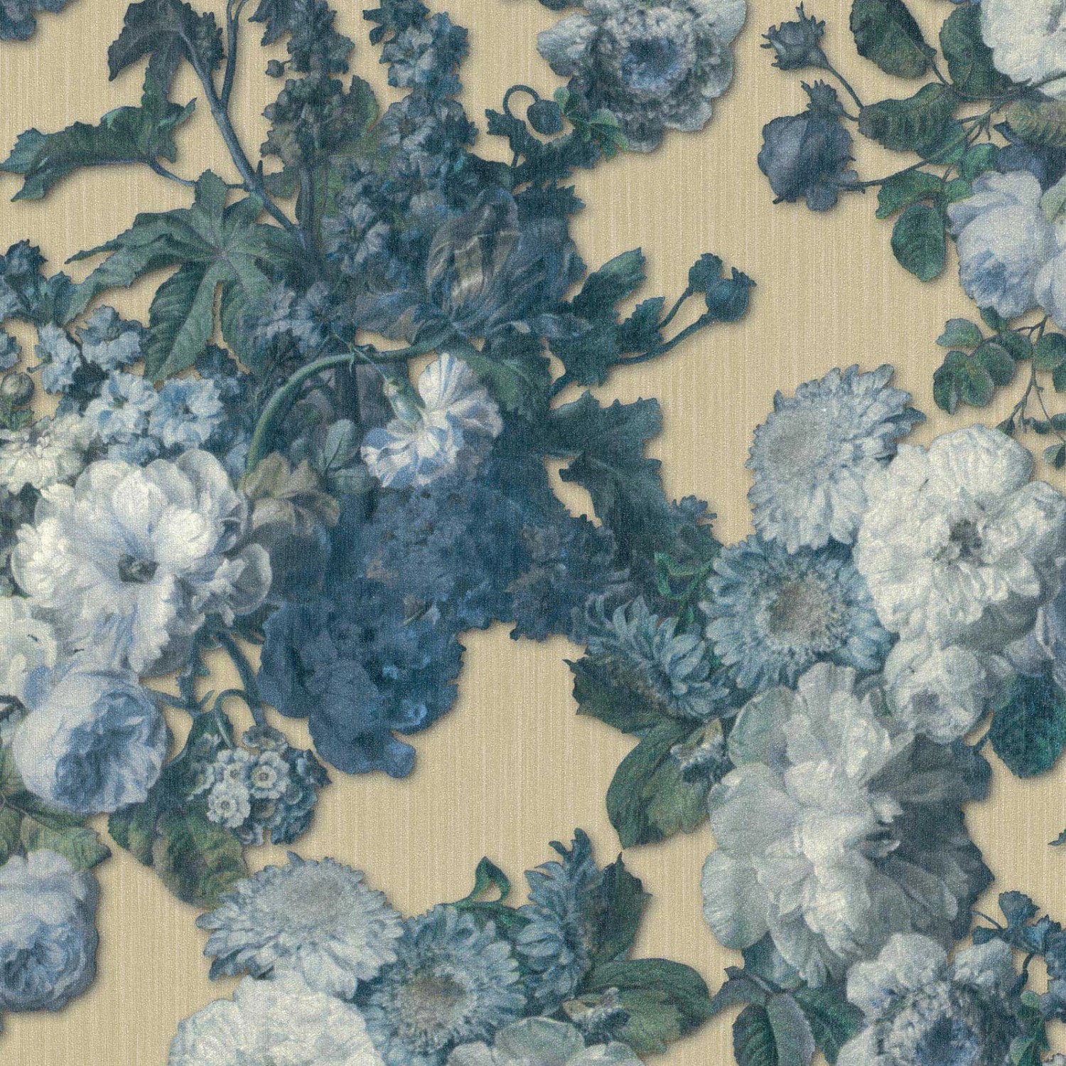 Bricoflor Vlies Blumentapete Romantisch Florale Tapete in Blau Gold für Esszimmer und Schlafzimmer Vintage Vliestapete mit Blumen im Barock Stil Bricoflor Vlies Blumentapete Romantisch Florale Tapete in Blau Gold für Esszimmer und Schlafzimmer Vintage Vliestapete mit Blumen im Barock Stil von Bricoflor