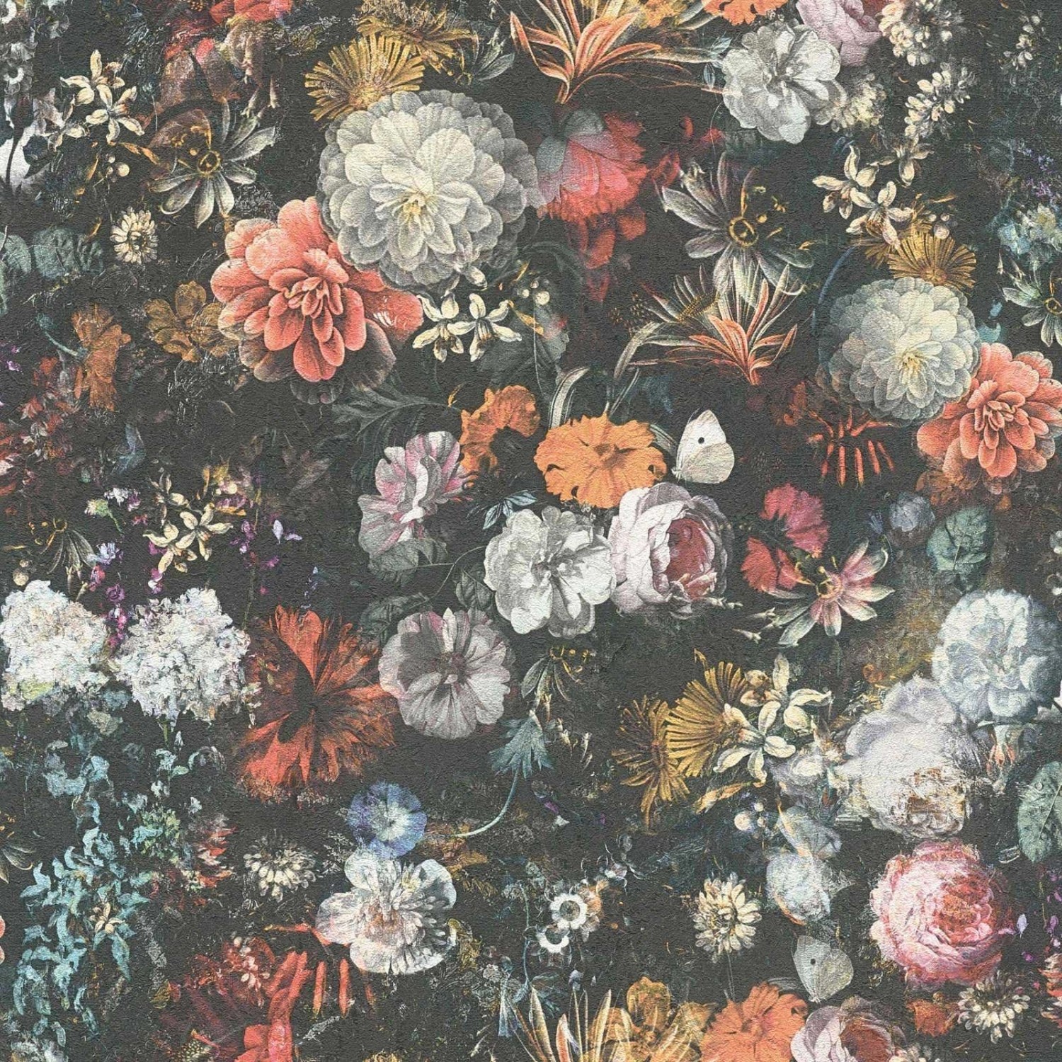 Bricoflor Vlies Blumentapete antik Tapete mit Blumen und Schmetterling im Vintage Stil Nostalgische Vliestapete Floral Ideal für Wohn und Esszimmer von Bricoflor