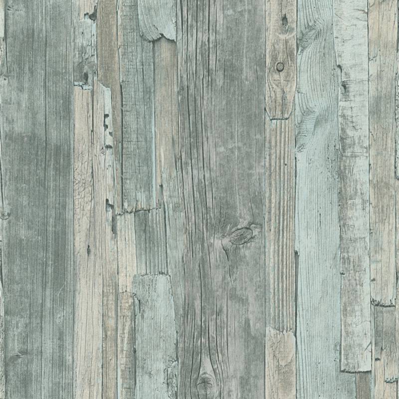 Bricoflor Vlies Holztapete Grau Blau Maritime Tapete in Holzoptik für Küche und Wohnzimmer Helle Vliestapete mit Holz Design im Used Look von Bricoflor