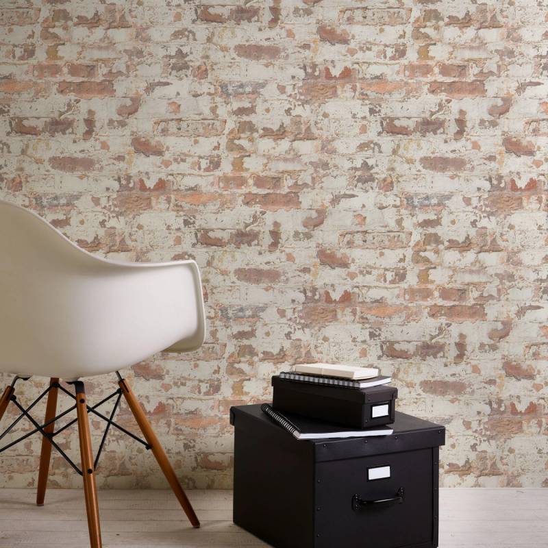 Bricoflor Vlies Steintapete Weiß Braun Rot Ideal für Küche und Wohnzimmer Moderne Vliestapete in Steinoptik Urban Bricoflor Vlies Steintapete Weiß Braun Rot Ideal für Küche und Wohnzimmer Moderne Vliestapete in Steinoptik Urban von Bricoflor