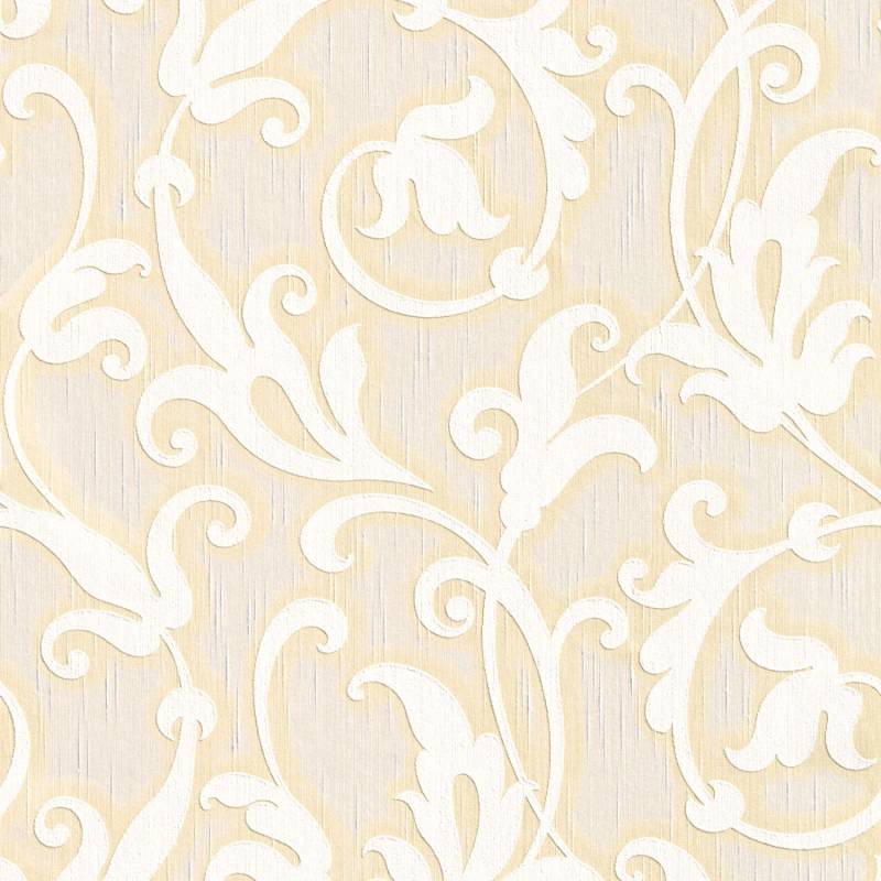 Bricoflor Vlies Textiltapete in Creme Weiß Elegante Tapete mit Ornament Floral für Schlafzimmer und Esszimmer Helle Textil Vliestapete mit Ranken von Bricoflor