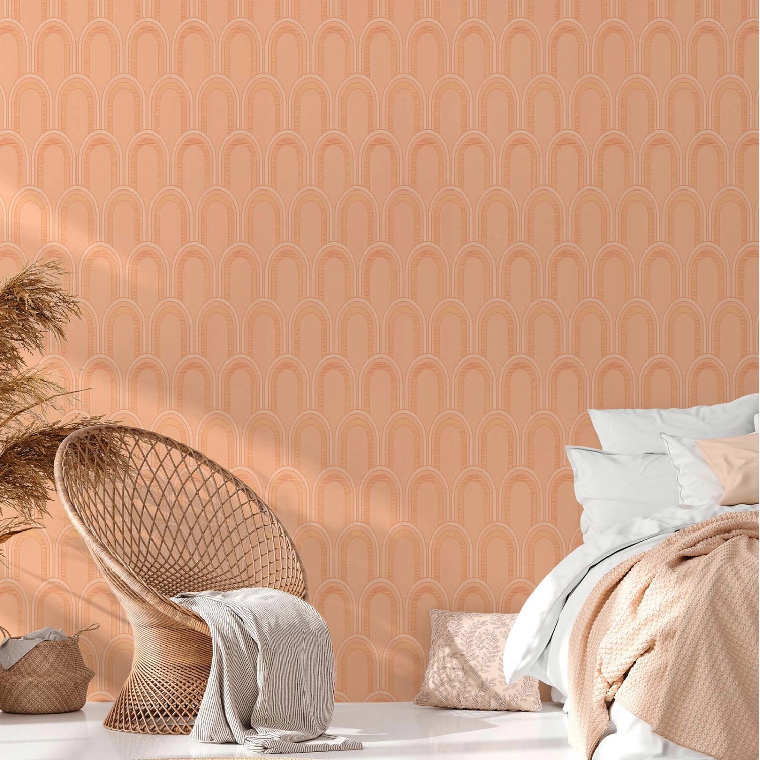 Bricoflor 20Er Jahre Tapete Apricot Gold Elegante Vliestapete Im Art Déco Stil Mit Metallic Effekt Mustertapete Für Wohnzimmer Bricoflor 20Er Jahre Tapete Apricot Gold Elegante Vliestapete Im Art Déco Stil Mit Metallic Effekt Mustertapete Für Wohnzimmer von Bricoflor
