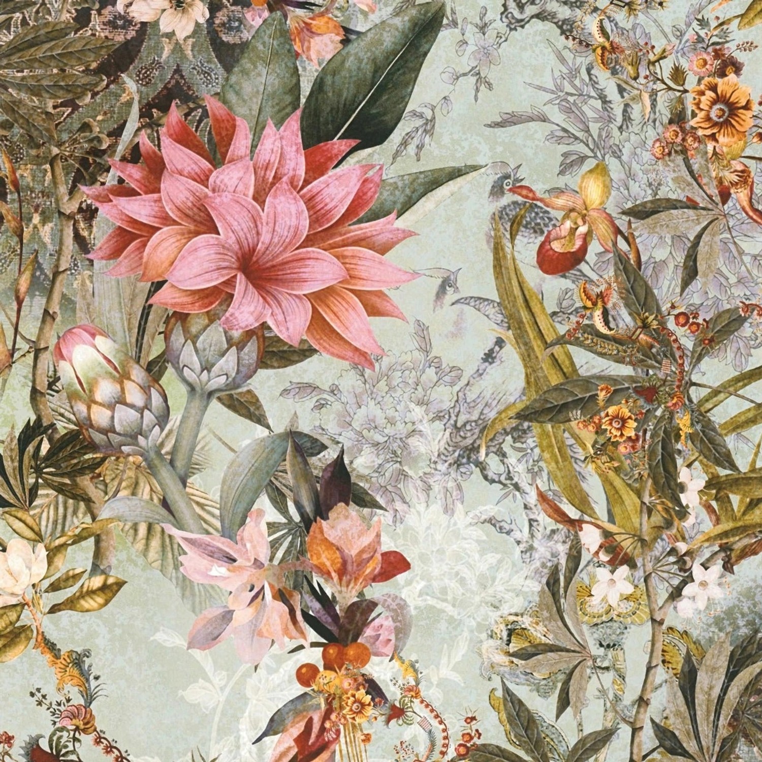 Bricoflor Vintage Blumentapete In Grün Rosa Ausgefallene Tapete Mit Großen Blumen Orientalisch Florale Tapete Für Schlafzimmer Bricoflor Vintage Blumentapete In Grün Rosa Ausgefallene Tapete Mit Großen Blumen Orientalisch Florale Tapete Für Schlafzimmer von Bricoflor