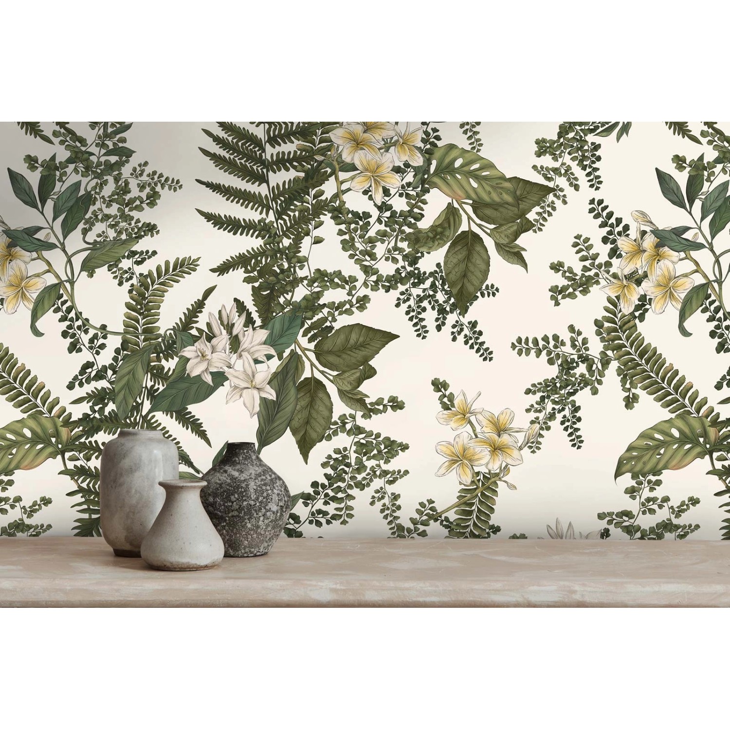 Bricoflor Botanik Tapete Mit Blumen Im Landhausstil Florale Vliestapete In Creme Grün Blumentapete Für Wohnzimmer Und Küche Bricoflor Botanik Tapete Mit Blumen Im Landhausstil Florale Vliestapete In Creme Grün Blumentapete Für Wohnzimmer Und Küche von Bricoflor