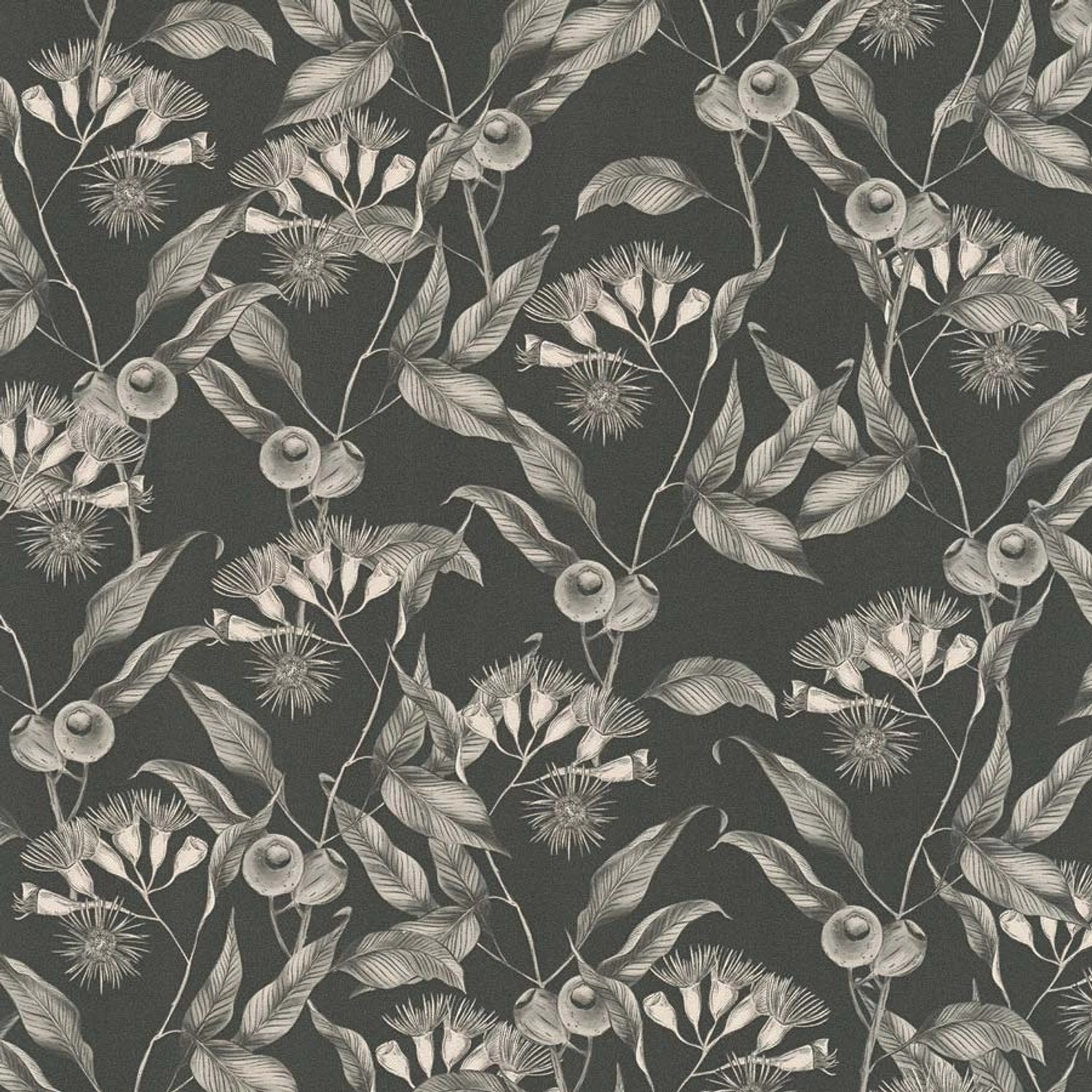 Bricoflor Schwarze Tapete Mit Blumen Botanik Vliestapete Mit Blätter Muster Vintage Blumentapete Für Schlafzimmer Und Küche Bricoflor Schwarze Tapete Mit Blumen Botanik Vliestapete Mit Blätter Muster Vintage Blumentapete Für Schlafzimmer Und Küche von Bricoflor