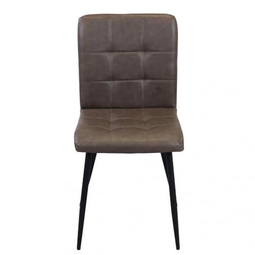 Briconess.com Ginter Esszimmerstuhl mit Metallrahmen und großer Sitzfläche mit Kunstlederbezug Ginter - Braun Briconess.com Ginter Esszimmerstuhl mit Metallrahmen und großer Sitzfläche mit Kunstlederbezug Ginter - Braun von Briconess.com