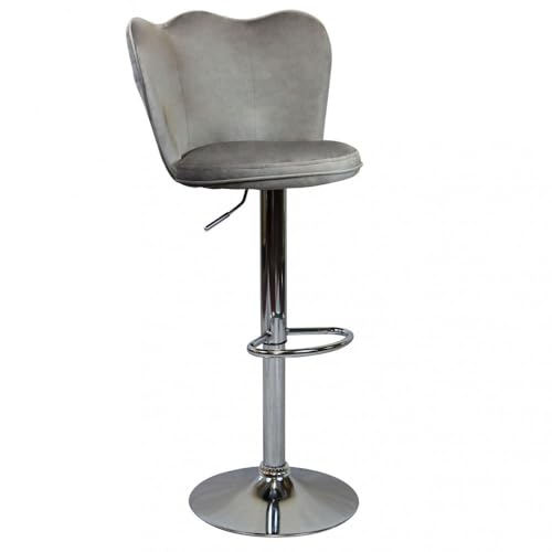 Briconess.com Hocker für den Innenbereich, höhenverstellbar, mit Gestell aus Metall und Sitzfläche aus Samt Dream – Tan von Briconess.com