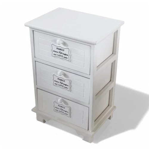 Briconess.com Holzschrank mit 3 Schubladen, 37 x 28 x 57 cm von Briconess.com