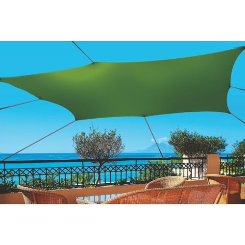 Briconess.com Santorini Sonnensegel, quadratisch, 4 x 4 m, aus Baumwolle und Polyester, Tan von Briconess.com