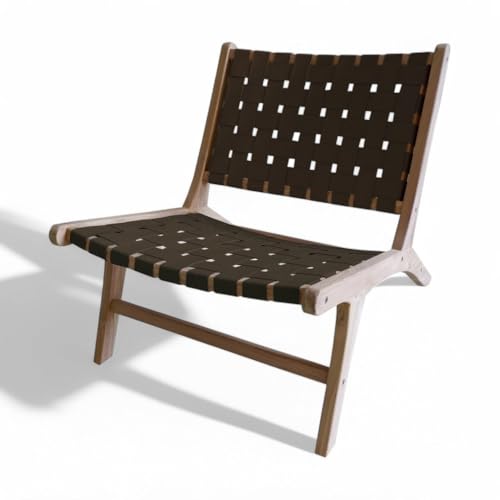 Briconess.com Stuhl Teakholz Kunstleder mit brauner Sitzfläche 65 x 80 x 68 cm Alexander Briconess.com Stuhl Teakholz Kunstleder mit brauner Sitzfläche 65 x 80 x 68 cm Alexander von Briconess.com