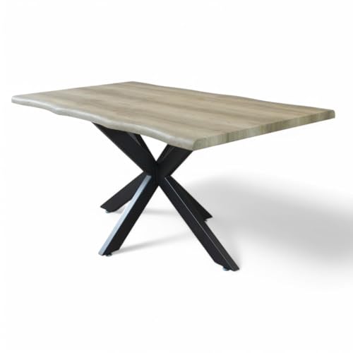 Briconess.com Tisch mit Metallgestell und Platte aus Melamin 160 x 90 x H75 cm Floym - Schwarz und Eiche hell Briconess.com Tisch mit Metallgestell und Platte aus Melamin 160 x 90 x H75 cm Floym - Schwarz und Eiche hell von Briconess.com
