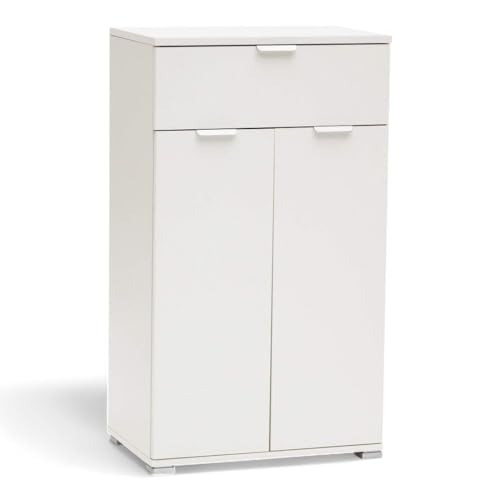 Briconess.com Weißer Schrank mit 2 Türen und Schublade aus laminierter Spanplatte 60 x 38 x 103 cm Briconess.com Weißer Schrank mit 2 Türen und Schublade aus laminierter Spanplatte 60 x 38 x 103 cm von Briconess.com