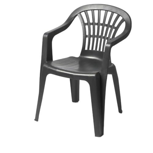 FORNOR Silla de Jardin LYRA anthrazit 57 x 57 x 80 cm von FORNOR