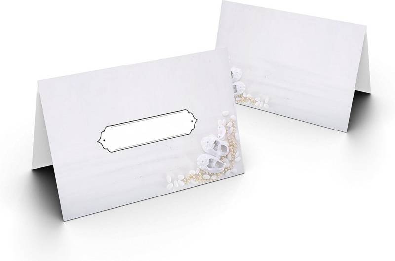 Briefumschläge24Plus Papierdekoration Papierdekoration Platzkarte Babyschuhe 50 Stück, Babyschuhe von Briefumschläge24Plus