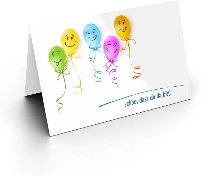 Briefumschläge24Plus Papierdekoration Papierdekoration Platzkarte Luftballons 50 Stück, Papier UV-Lack glänzend von Briefumschläge24Plus