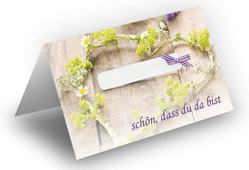 Briefumschläge24Plus Papierdekoration Papierdekoration Platzkarte Schleife50 Stück, Papier UV-Lack glänzend von Briefumschläge24Plus