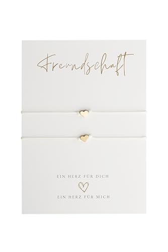 Briefzauber Freundschafts-Armbänder (Set: 2 Stk.) | schlichte & minimal Makramee-Armbänder | Freundschaftsarmband von Briefzauber